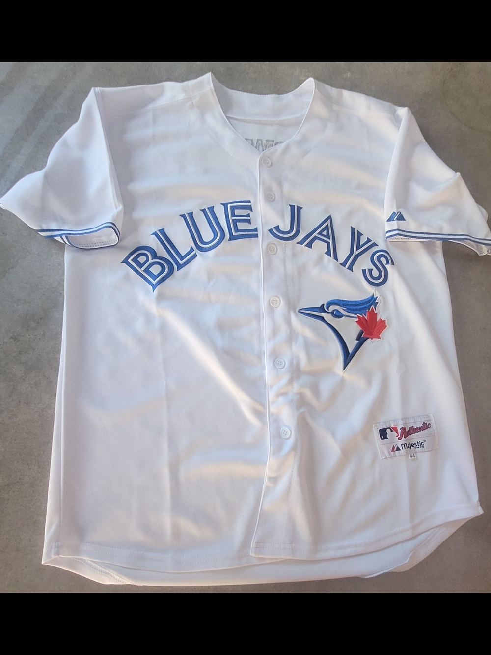 Majestic White Baseball Jersey Toronto BLUE JAYS TROY TULOWITZKI